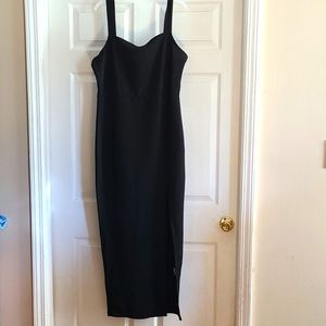 SHEIN Black Maxi Dress With Leg Slit
